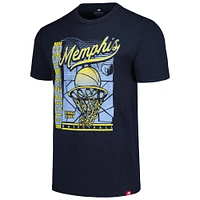 T-shirt unisexe Sportiqe bleu marine Memphis Grizzlies Swish super doux et confortable en trois mélanges