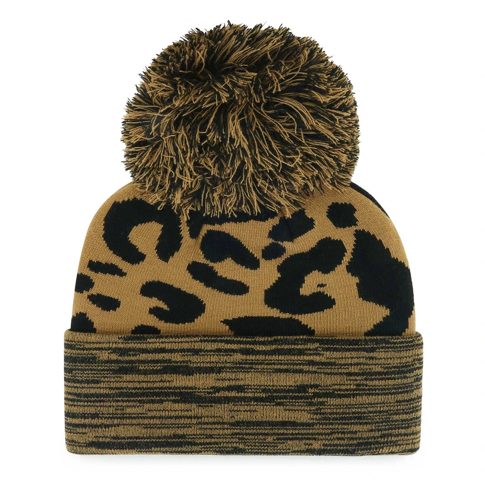 Women's '47 Leopard Memphis Grizzlies Rosette Cuffed Knit Hat with Pom