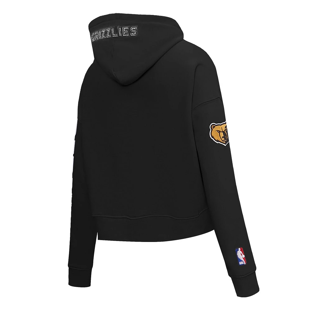 Women's Pro Standard Black Memphis Grizzlies 2023/24 City Edition Cropped Pullover Hoodie