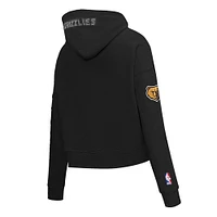 Women's Pro Standard Black Memphis Grizzlies 2023/24 City Edition Cropped Pullover Hoodie
