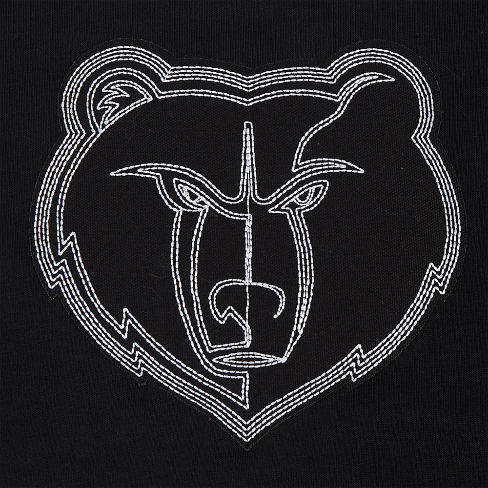 Women's Pro Standard Black Memphis Grizzlies Paint The City Cropped Pullover Sweatshirt