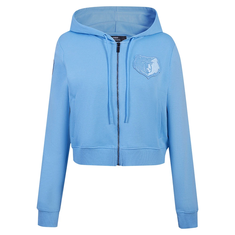 Women's Pro Standard Light Blue Memphis Grizzlies Triple Tonal Full-Zip Hoodie