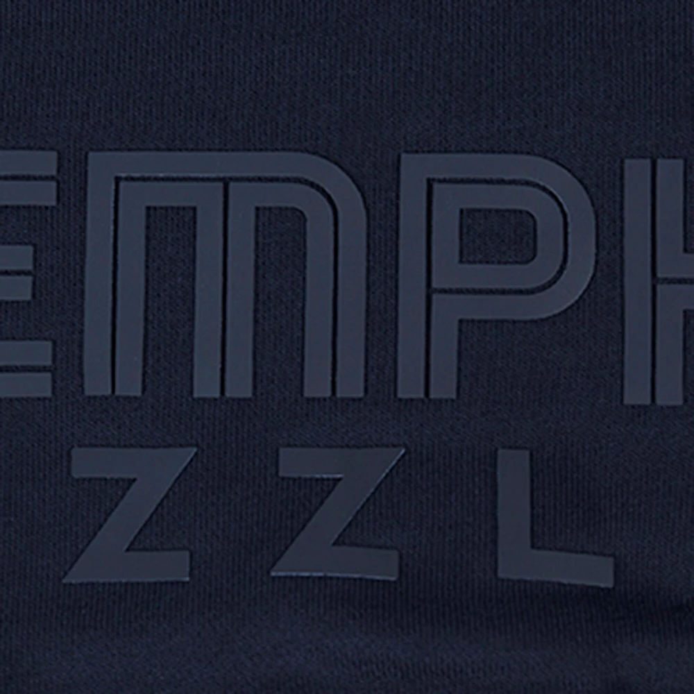 Women's Pro Standard Navy Memphis Grizzlies Jewels Cropped Pullover Hoodie
