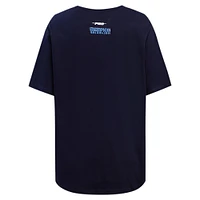 Women's Pro Standard Navy Memphis Grizzlies Script Boyfriend T-Shirt