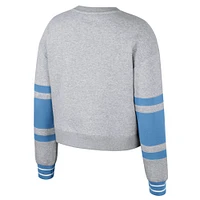 Women's Stadium Essentials Heather Gray Memphis Grizzlies 2024/25 City Edition Scrimmage Cropped Pullover Sweatshirt