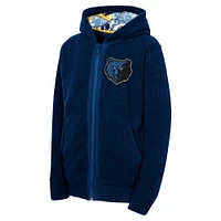 Sweat à capuche entièrement zippé en sherpa Key Line des Memphis Grizzlies pour jeunes