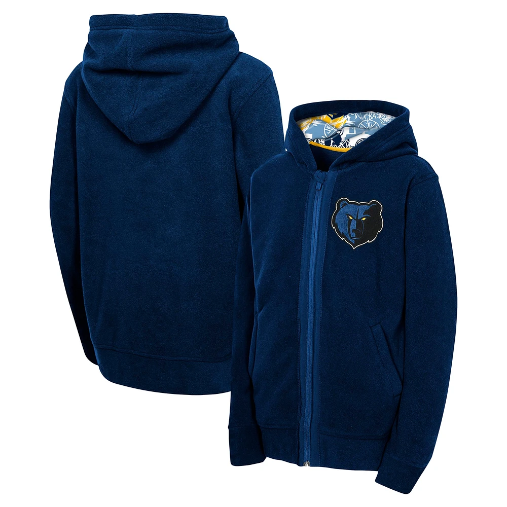 Sweat à capuche entièrement zippé en sherpa Key Line des Memphis Grizzlies pour jeunes