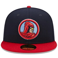 Men's New Era Navy/Red Memphis Redbirds Marvel x Minor League 59FIFTY Fitted Hat