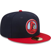 Men's New Era Navy/Red Memphis Redbirds Marvel x Minor League 59FIFTY Fitted Hat
