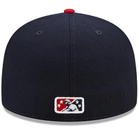 Men's New Era Navy/Red Memphis Redbirds Marvel x Minor League 59FIFTY Fitted Hat