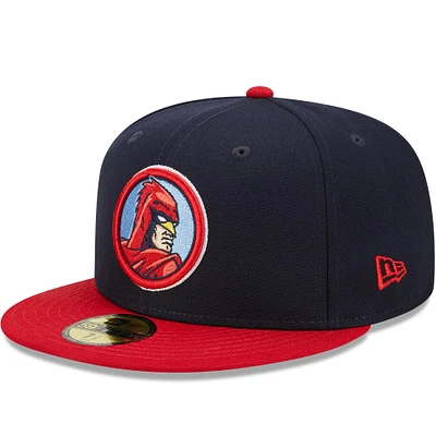 Men's New Era Navy/Red Memphis Redbirds Marvel x Minor League 59FIFTY Fitted Hat