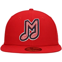 NWE MEMRED RED HOME MIB AUTHENTIC COLLECTION 59FIFTY HATMENHIC