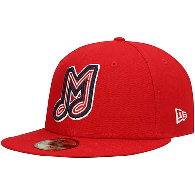 NWE MEMRED RED HOME MIB AUTHENTIC COLLECTION 59FIFTY HATMENHIC