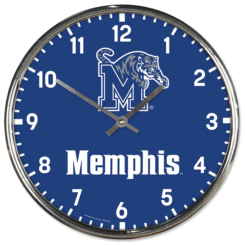 WinCraft Memphis Tigers Chrome Wall Clock