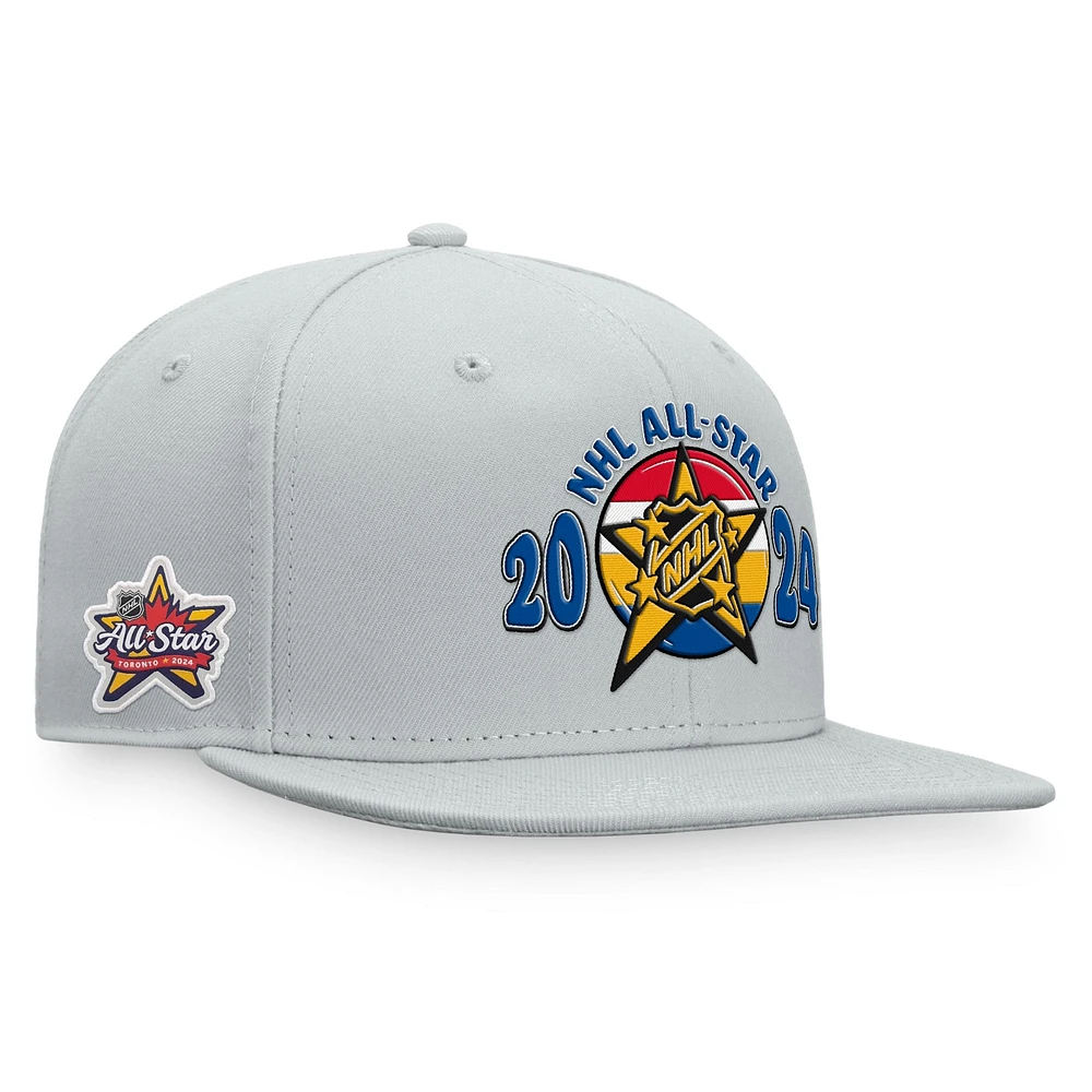 Casquette Snapback du Match des étoiles de la LNH 2024 Fanatics pour hommes, grise