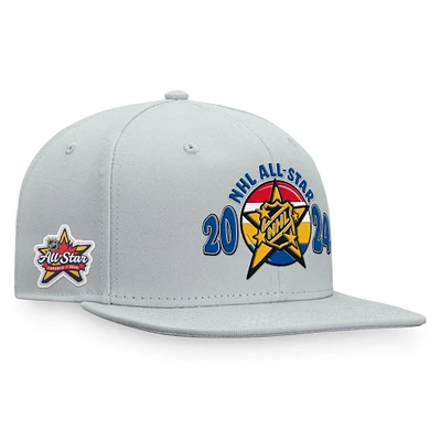 Casquette Snapback du Match des étoiles de la LNH 2024 Fanatics pour hommes, grise