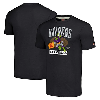 T-shirt triple mélange Hommage Charcoal TMNT Donatello x Las Vegas Raiders pour hommes
