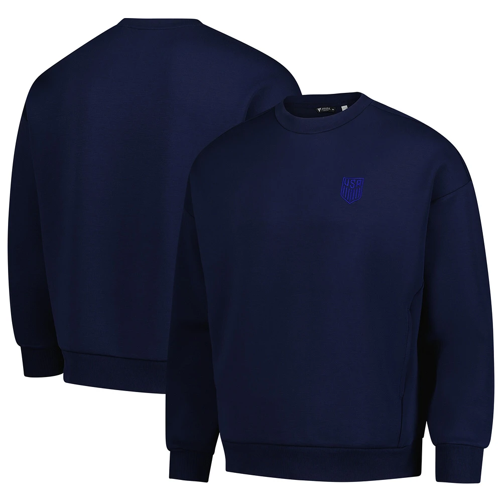 Sweat-shirt à enfiler USMNT Luxe Signature Lineage Tri-Blend pour homme de la marque Levelwear Navy