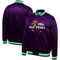 Men's Mitchell & Ness Purple 1995 NBA All-Star Game Lightweight Satin Full-Snap Jacket