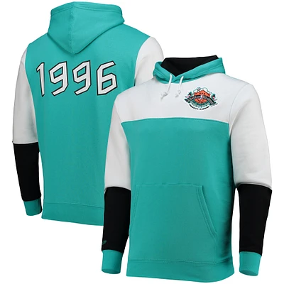 Chandail à capuchon pour homme Mitchell & Ness bleu sarcelle NBA Hardwood Classics 1996 All-Star Game Colorblock Fusion