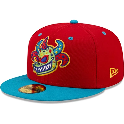 Casquette ajustée Vejigantes De Scranton/Wilkes-Barre Copa La Diversion 59FIFTY New Era rouge/turquoise pour homme