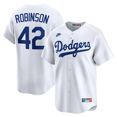 Maillot Nike Jackie Robinson pour homme, blanc, Brooklyn Dodgers Throwback Cooperstown Collection Limited