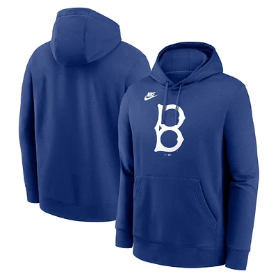 Sweat à capuche Nike Royal Brooklyn Dodgers Cooperstown Collection Logo Club pour homme