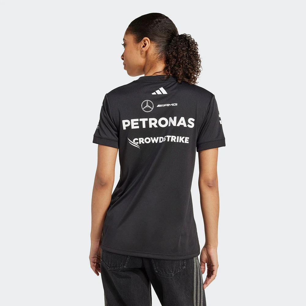 Women's adidas Black Mercedes-AMG Petronas F1 Team Driver Wear Replica Jersey
