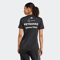 Women's adidas Black Mercedes-AMG Petronas F1 Team Driver Wear Replica Jersey