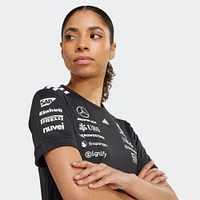 Women's adidas Black Mercedes-AMG Petronas F1 Team Driver Wear Replica Jersey