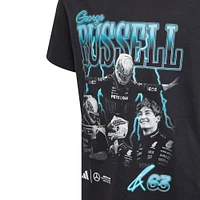 Youth adidas George Russell Black Mercedes-AMG Petronas F1 Team Driver Wear Graphic T-Shirt
