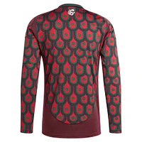 Men's adidas  Burgundy Mexico National Team 2024 Home Replica Long Sleeve Jersey