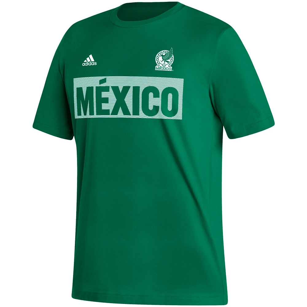 Men's adidas Kelly Green Mexico National Team Culture Bar T-Shirt