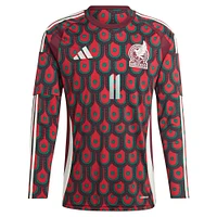Men's adidas Santiago Giménez Burgundy Mexico National Team 2024 Home Replica Player Long Sleeve Jersey