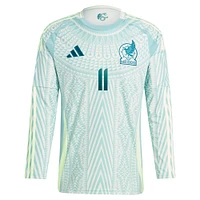 Men's adidas Santiago Giménez Green Mexico National Team 2024 Away Replica Player Long Sleeve Jersey