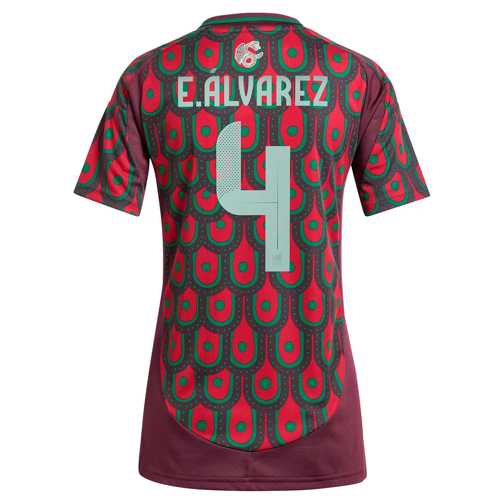 Women's adidas Edson Alvarez Burgundy Mexico National Team 2024 Home Replica Player Jersey