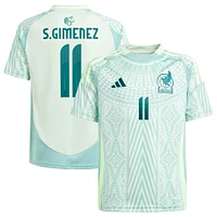 Youth adidas Santiago Giménez Green Mexico National Team 2024 Away Replica Player Jersey