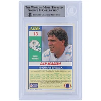 Dan Marino Miami Dolphins Autographed 1990 Score #13 Beckett Fanatics Witnessed Authenticated Card