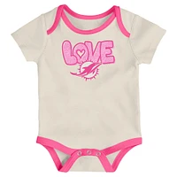 Girls Newborn & Infant White Miami Dolphins All The Love 2 Piece Bodysuit and Pants Set