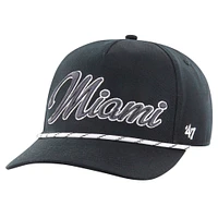 Casquette ajustable noire à motif moucheté pour homme Miami Dolphins '47
