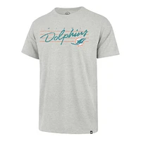 Men's '47 Gray Miami Dolphins Downburst Franklin T-Shirt