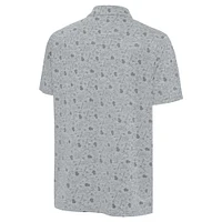 Men's Antigua Heather Gray Miami Dolphins Relentless Polo