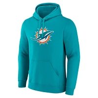 Men's Aqua Miami Dolphins Primary Logo Fleece Pullover Hoodie