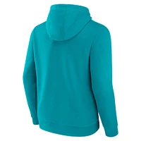 Men's Aqua Miami Dolphins Primary Logo Fleece Pullover Hoodie