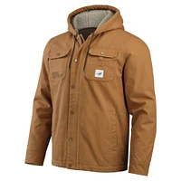 Men's Darius Rucker Collection by Fanatics Tan Miami Dolphins Canvas Full-Zip Hoodie Jacket