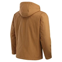 Men's Darius Rucker Collection by Fanatics Tan Miami Dolphins Canvas Full-Zip Hoodie Jacket