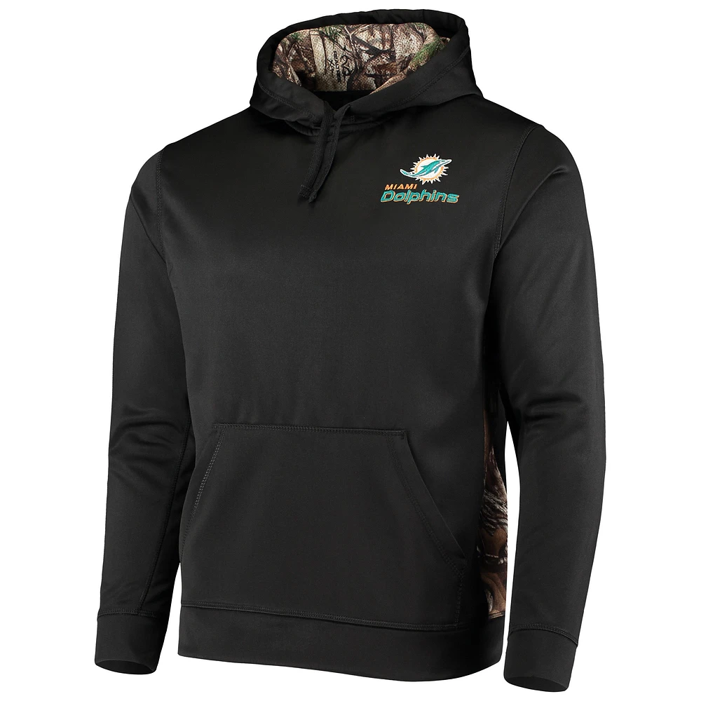 Men's Dunbrooke Black/Realtree Camo Miami Dolphins Logo Ranger Pullover Hoodie