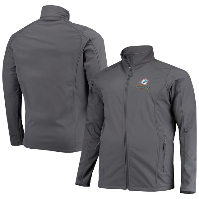 Blouson à glissière intégrale Dunbrooke Charcoal Miami Dolphins Tailles Big & Tall Sonoma pour hommes