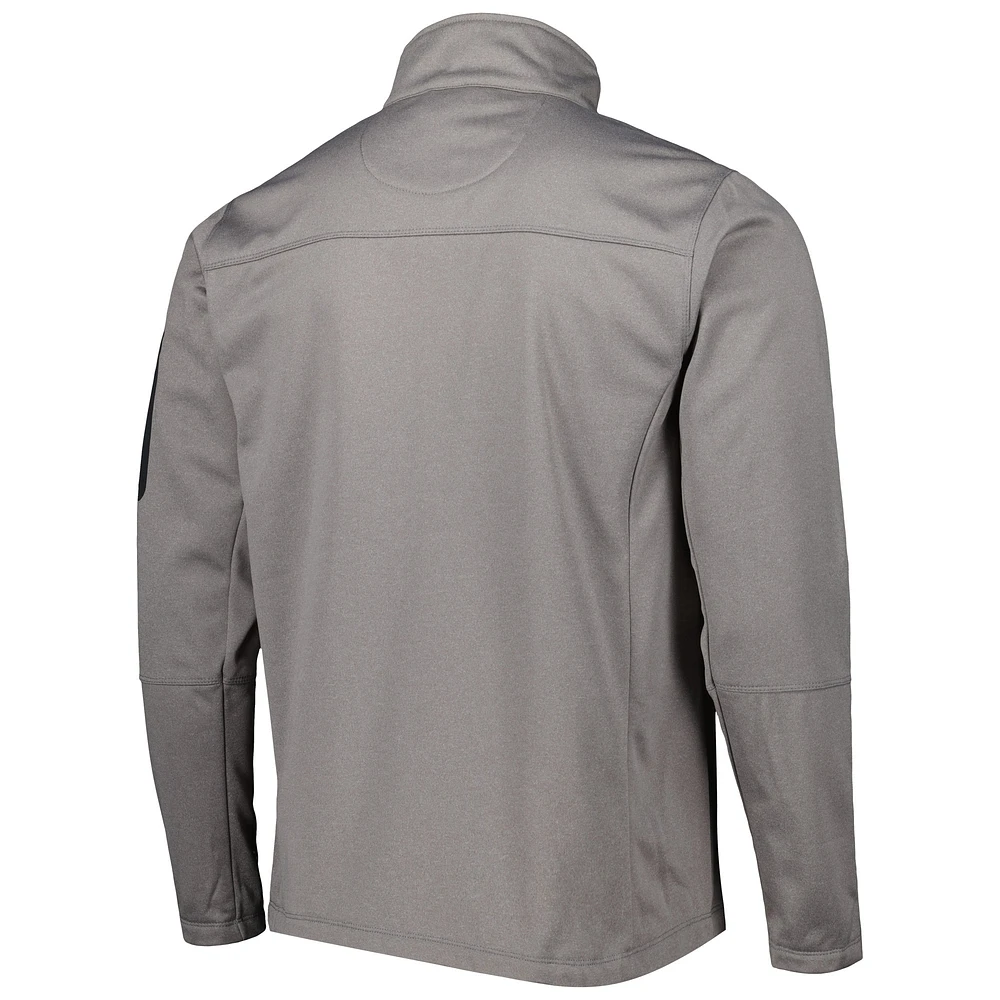 Men's Dunbrooke Heather Gray Miami Dolphins Freestyle Coated Tech Fleece Full-Zip Jacket