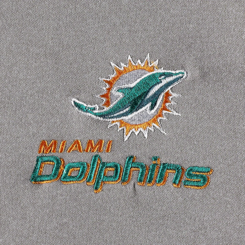 Men's Dunbrooke Heather Gray Miami Dolphins Freestyle Coated Tech Fleece Full-Zip Jacket